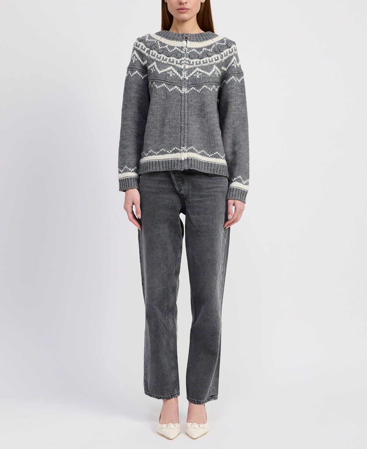 En Saison Women's Esther Crewneck Sweater Jacket