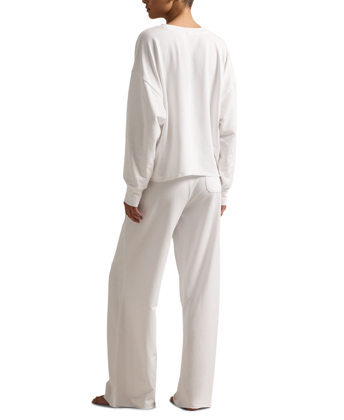 Polo Ralph Lauren Women's 2-piece Crewneck Top And Pants Pajama Set In Neutral