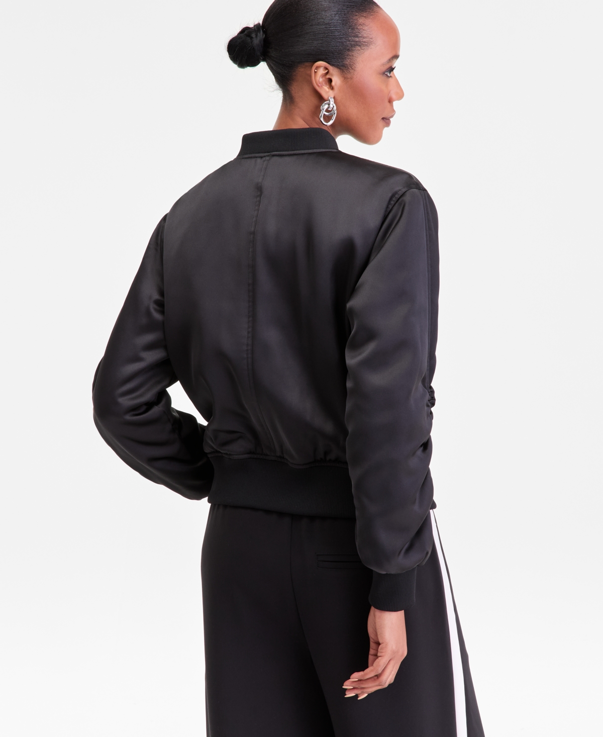 I.n.c. International Concepts Women's Satin Bomber Jacket, Macy's Exclusive