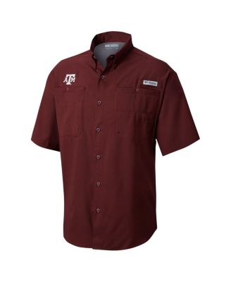 Men's Maroon Texas A&M Aggies Big Tall Tamiami Omni-Shade Button-Down Shirt