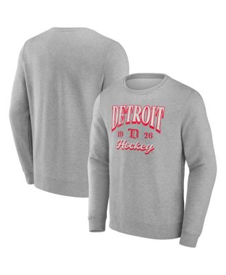 Fanatics - Men's Gray Detroit Red Wings Nimbus Fleece Pullover Sweatshirt