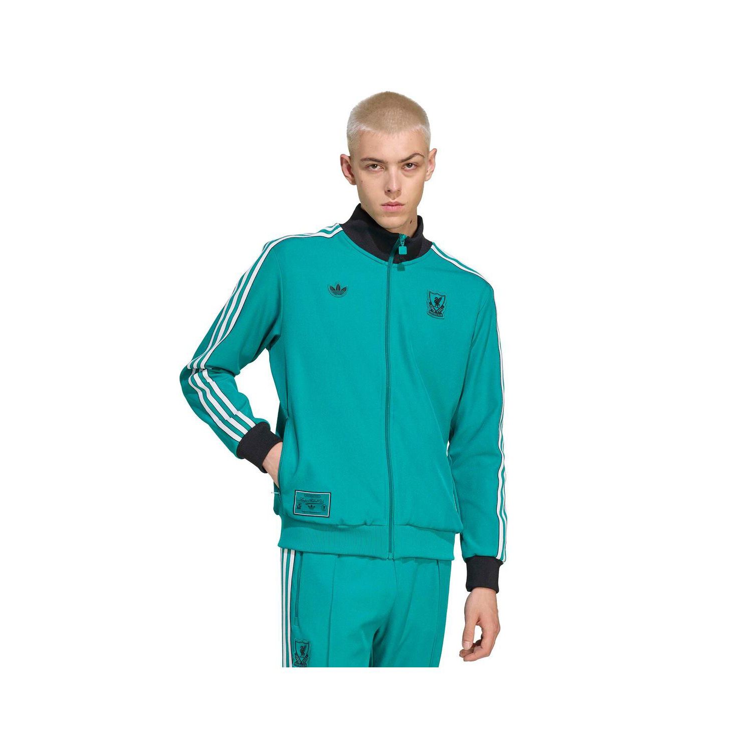 Men's Green Liverpool Terrace Icons Full-Zip Track Jacket