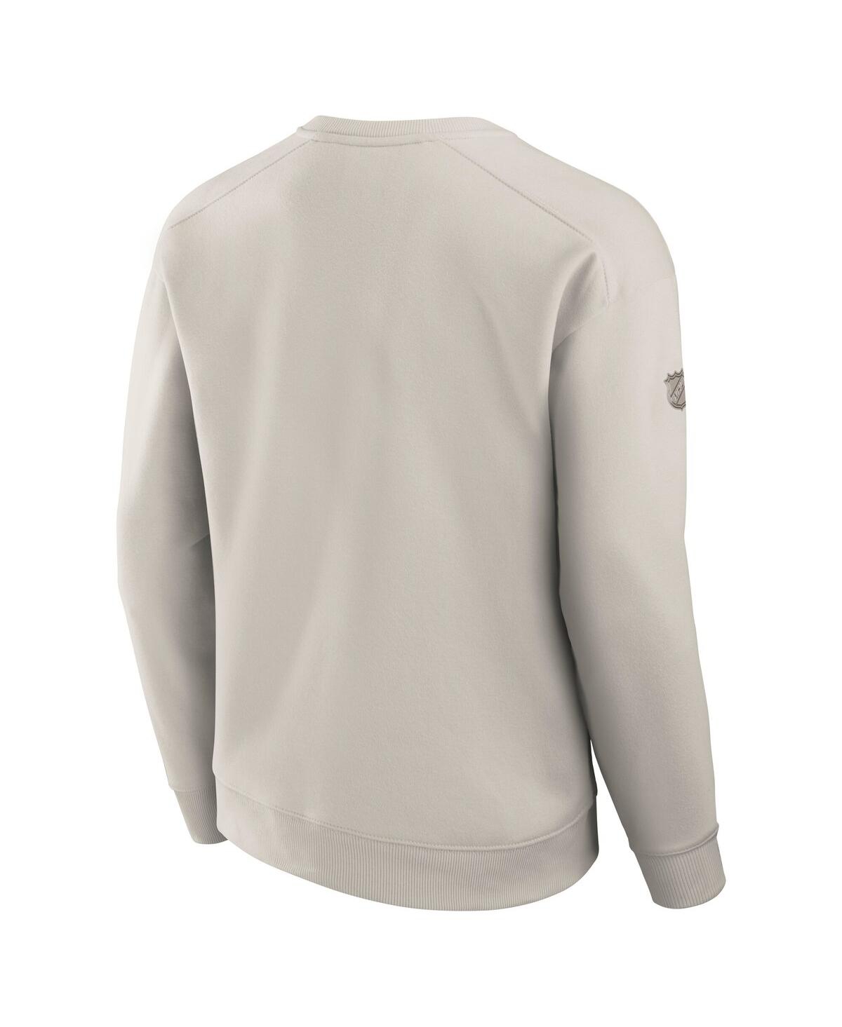 Fanatics Men's Cream Washington Capitals Authentic Pro Road Fleece Pullover Sweatshirt In White