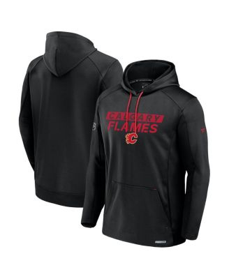 Fanatics - Men's Black Calgary Flames Pro Rink Fleece Pullover Hoodie