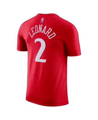 Men's Kawhi Leonard Red LA Clippers Statement Edition Name Number T-Shirt