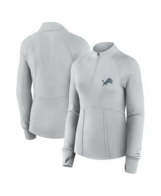 Fanatics - Women's Gray Detroit Lions Elements Raglan Quarter-Zip Jacket