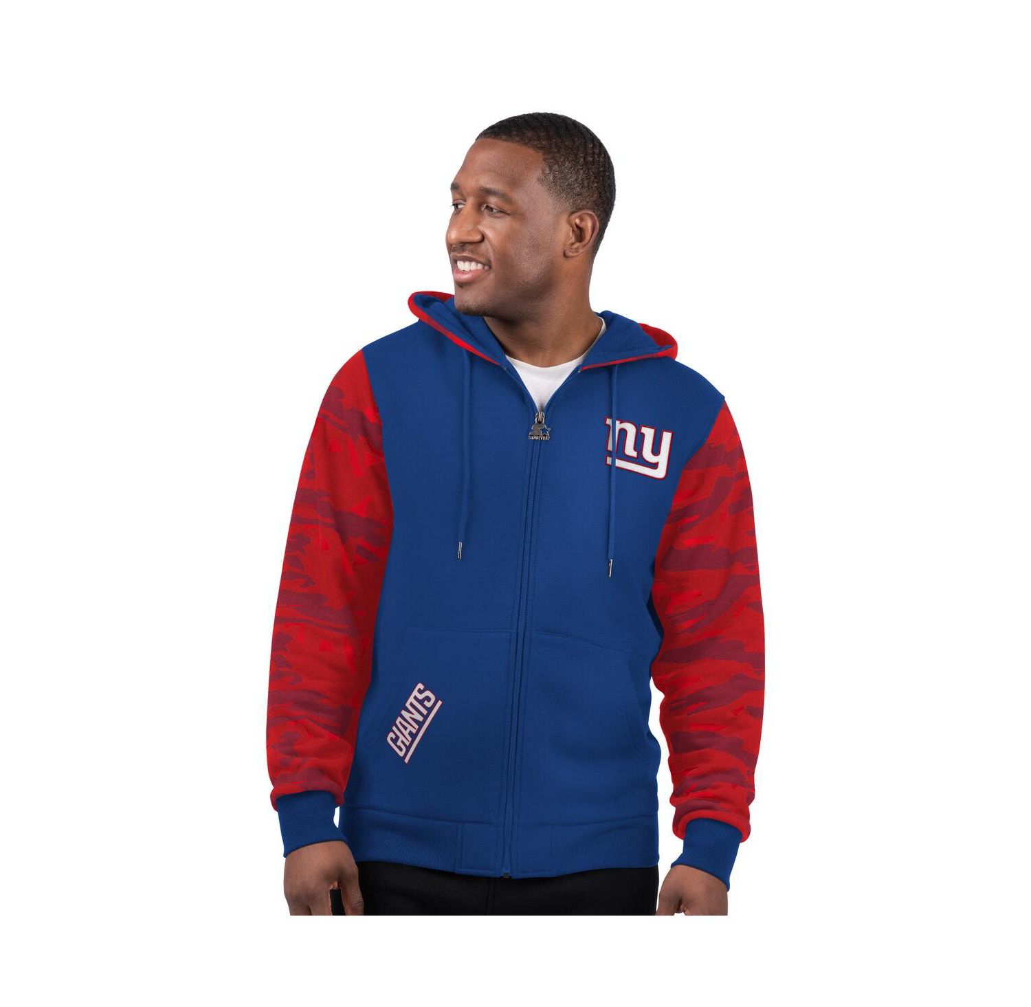 Men's Royal New York Giants Thursday Night Gridiron Full-Zip Hoodie