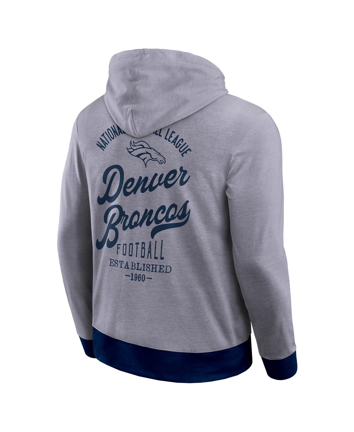 Darius Rucker Collection by Fanatics Men's Navy Denver Broncos Tonal Knit Pullover Hoodie