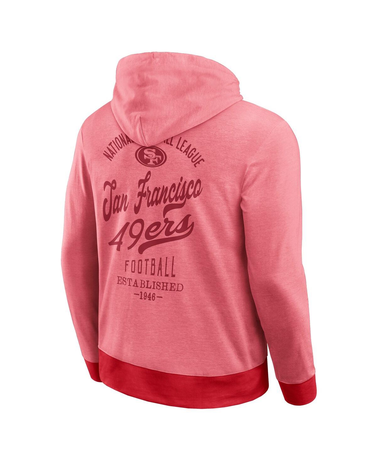 Fanatics Darius Rucker Collection By  Men's Scarlet San Francisco 49ers Tonal Knit Pullover Hoodie In Pink