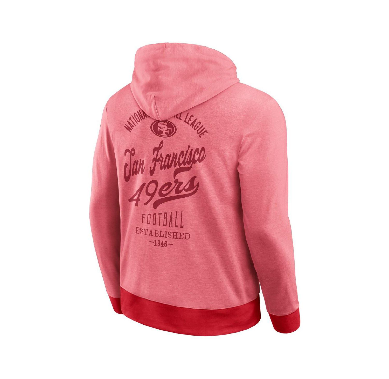 Darius Rucker Collection by Men's Scarlet San Francisco 49ers Tonal Knit Pullover Hoodie