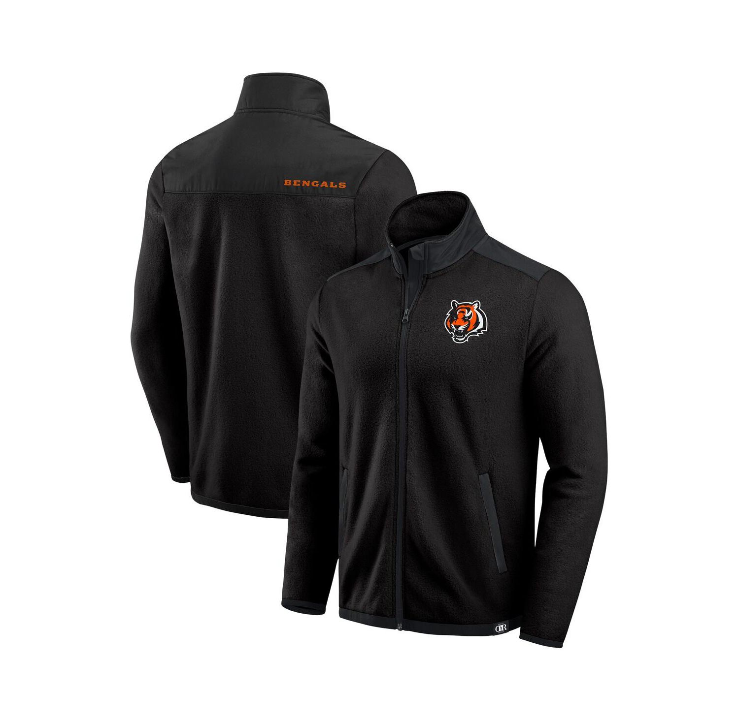 Darius Rucker Collection by Men's Black Cincinnati Bengals Color Block Polar Fleece Full-Zip Jacket