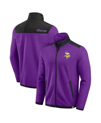 Fanatics - Men's Purple Minnesota Vikings Colorblock Polar Fleece Full-Zip Jacket