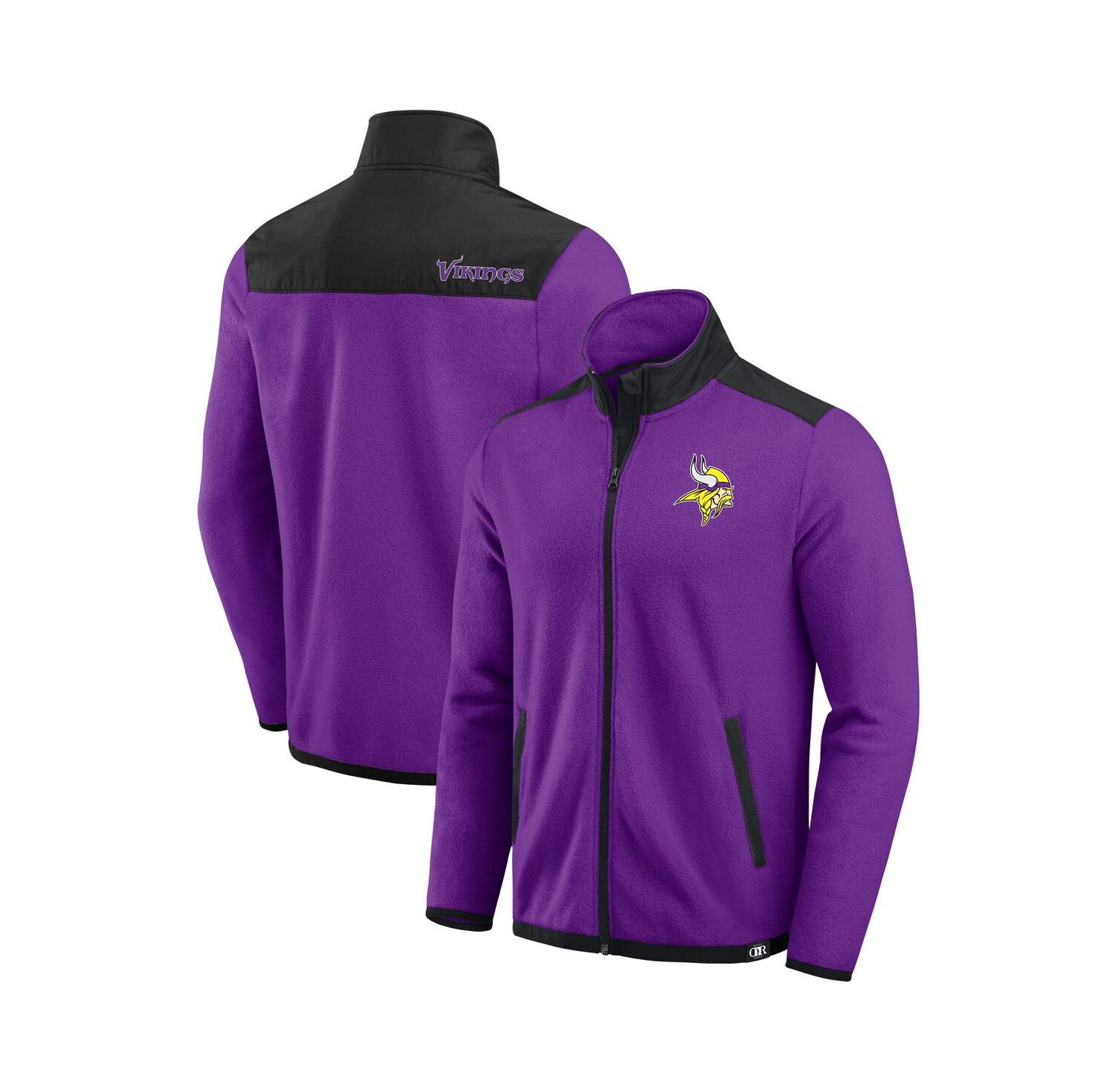 Darius Rucker Collection by Men's Purple Minnesota Vikings Color Block Polar Fleece Full-Zip Jacket