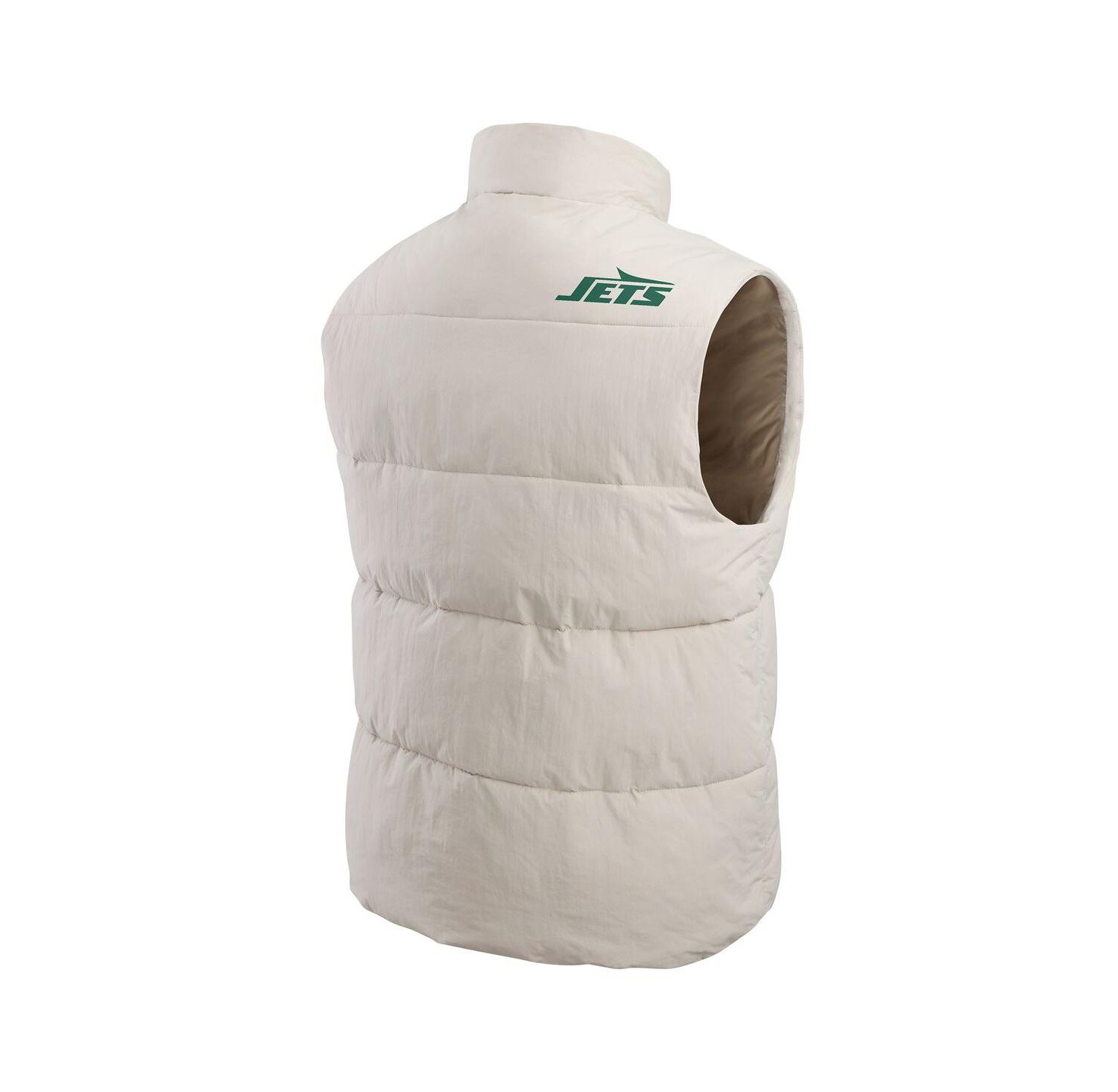 Darius Rucker Collection by Men's Cream New York Jets Puffer Full-Snap Vest