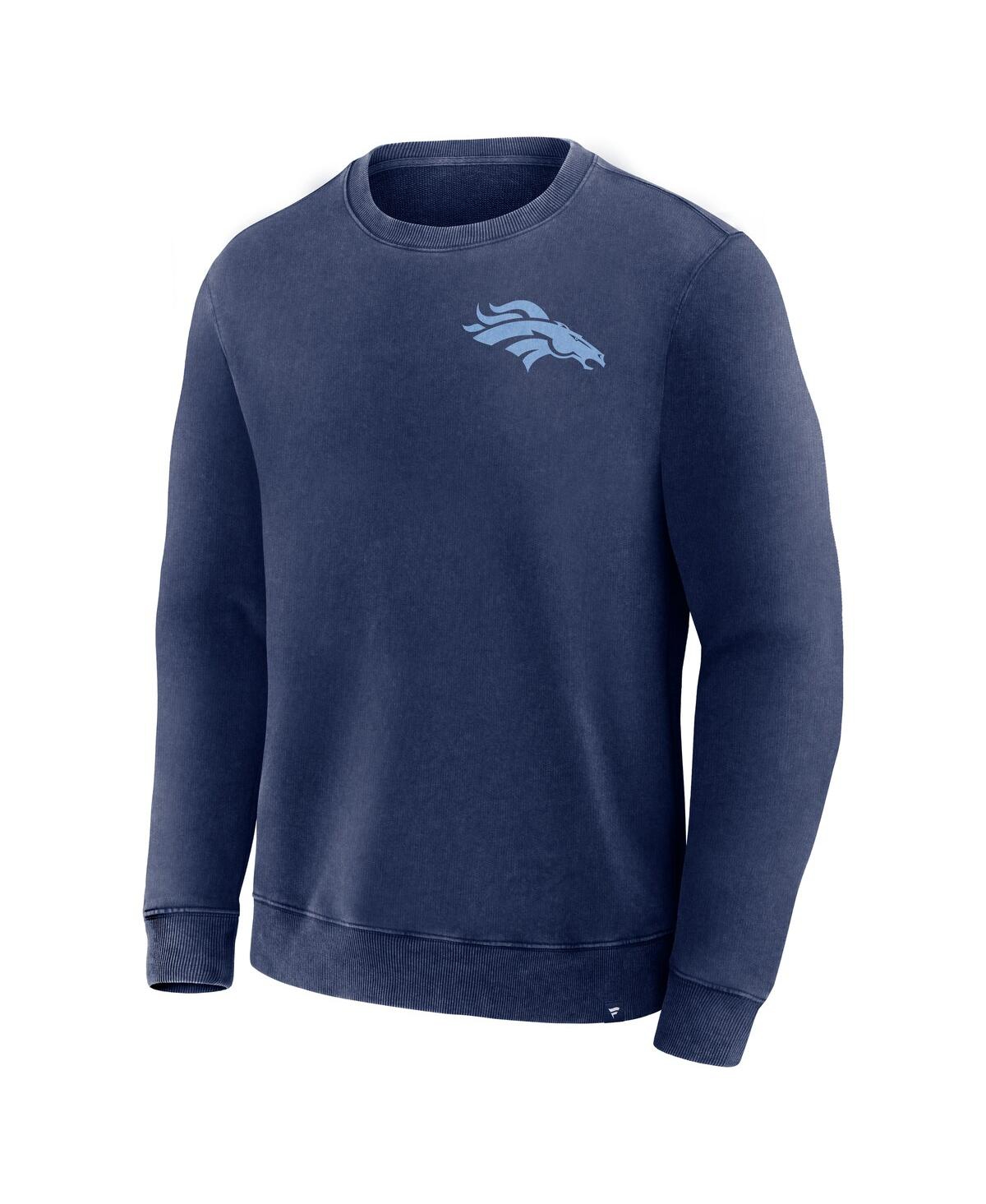 Fanatics Men's Navy Denver Broncos Deep Route Pullover Sweatshirt