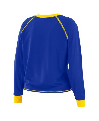Women's Royal/Gold Los Angeles Rams Tie-Front Long Sleeve Top