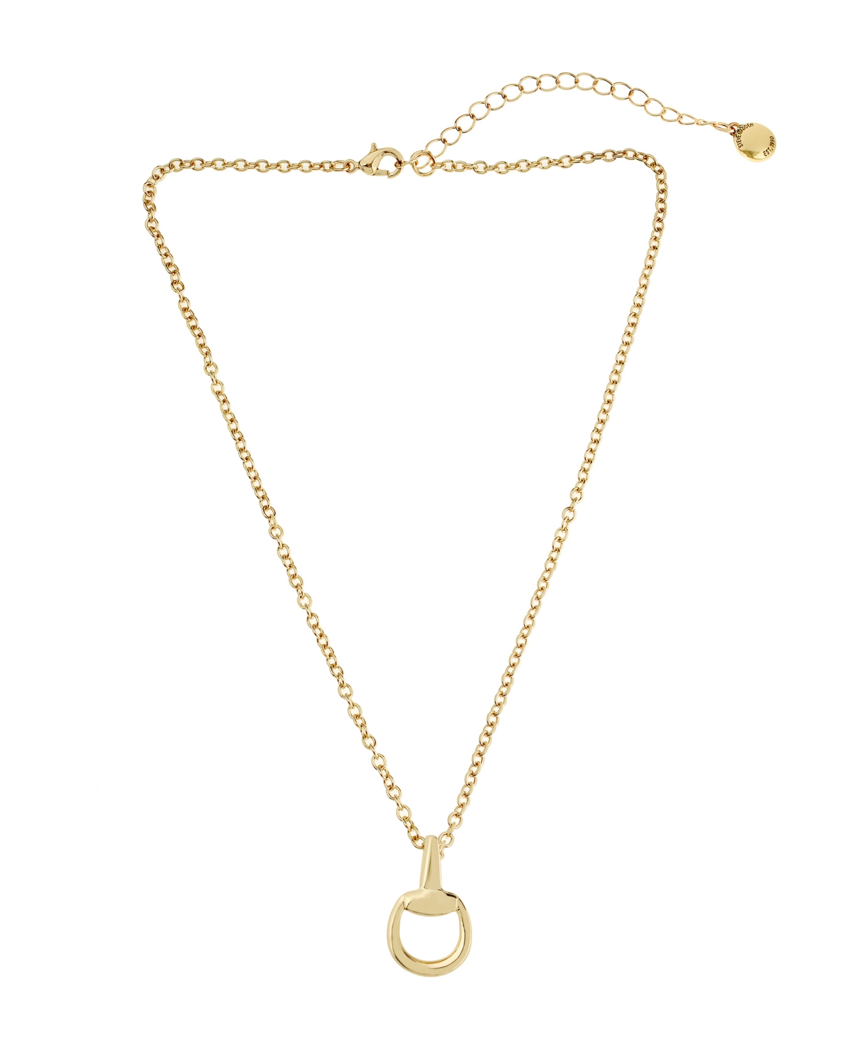 Steve Madden Gold Collegiate Link Pendant Necklace In Gold