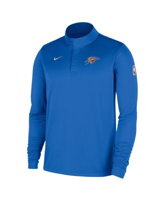 Men's Blue Oklahoma City Thunder 2025/26 Authentic Coaches Quarter-Zip Dri-Fit Sweatshirt