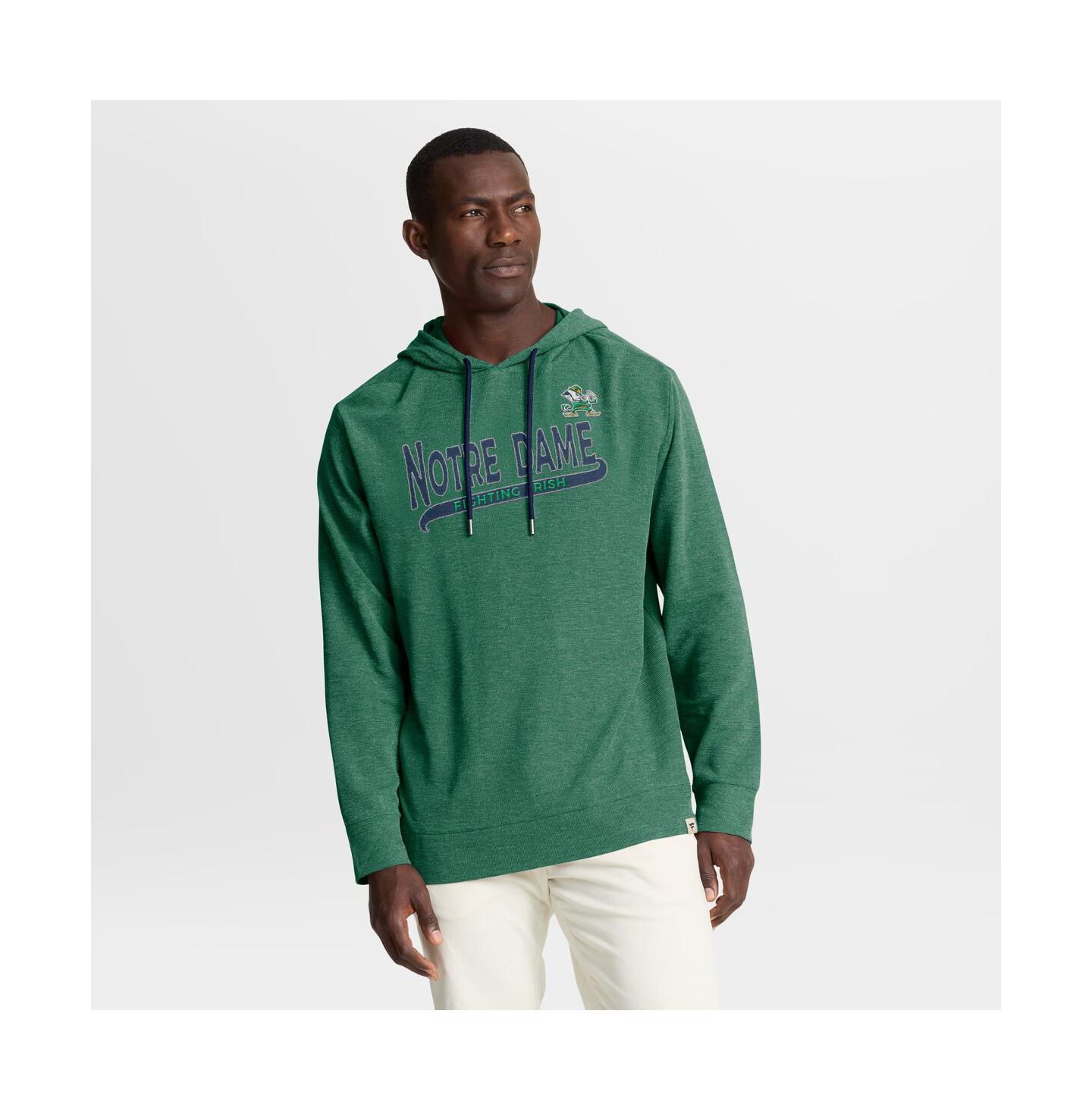 Мужское худи Fanatics Green Notre Dame Fighting Irish Hometown Premium Huddle Up Long Sleeve T-Shirt — фото 1