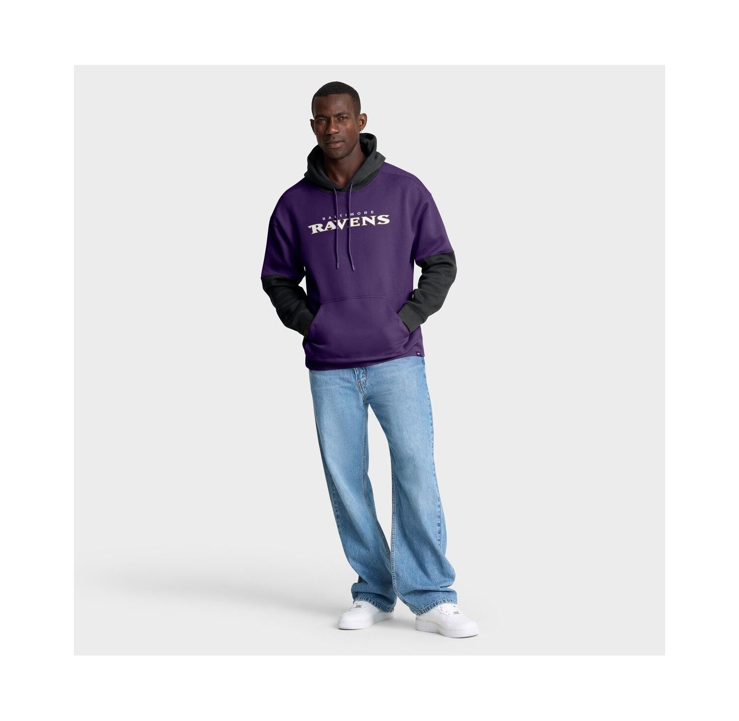Men's Purple Baltimore Ravens Helmet Pullover Hoodie