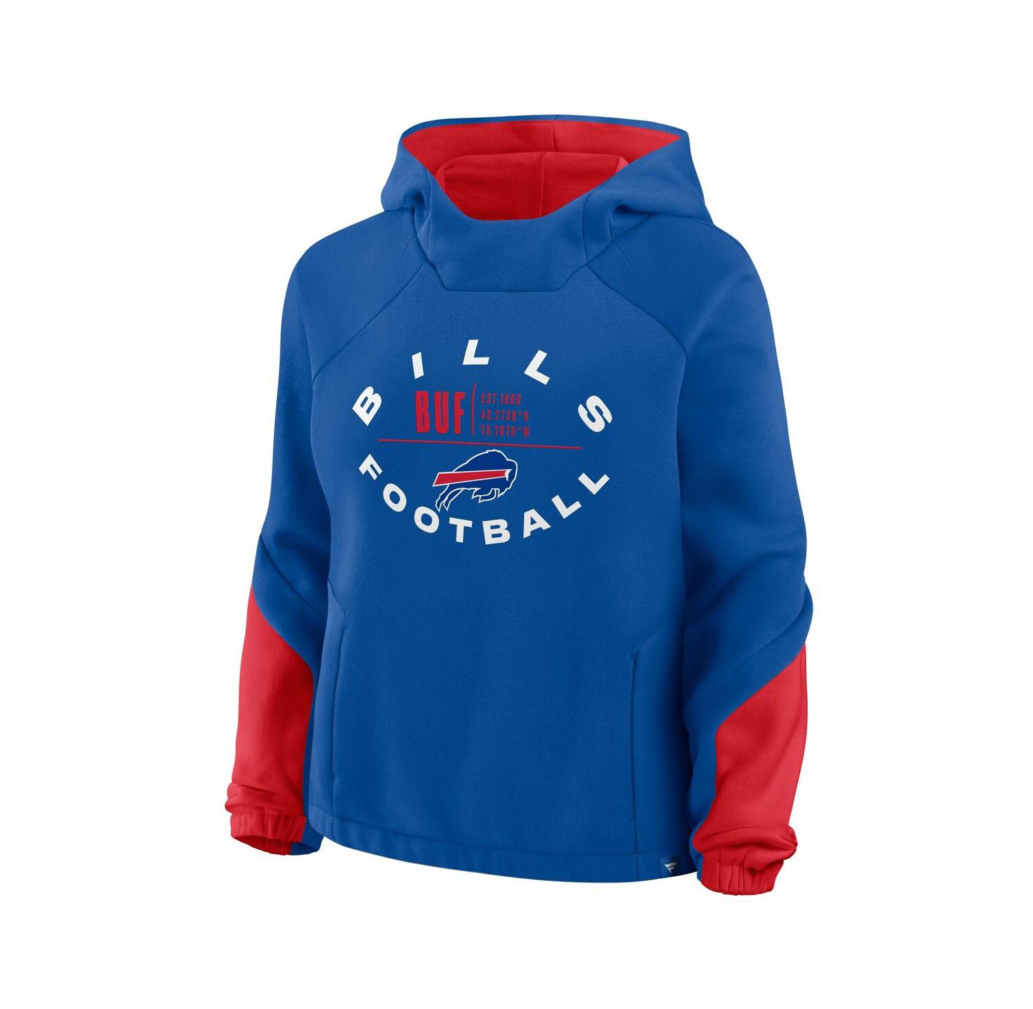 Women's Royal Buffalo Bills Oversized Redzone Bubble Screen Pullover Hoodie