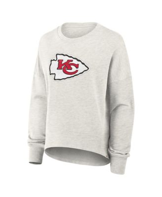 Women's Heather Gray Kansas City Chiefs Oversized Hometown Pullover Sweatshirt
