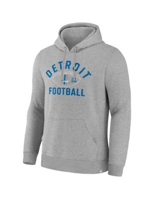 Men's Heather Gray Detroit Lions Fumblerooski Legacy Pullover Hoodie