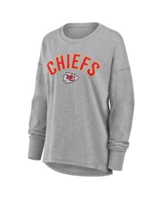 Women's Heather Gray Kansas City Chiefs Hometown Legacy Long Sleeve T-Shirt