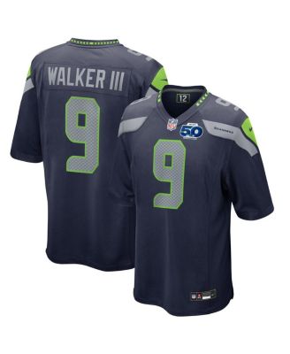 Nike - Men's Kenneth Walker III College Navy Seattle Seahawks 50th Season Game Jersey