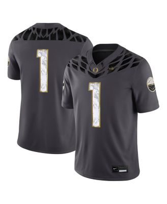 Nike - Men's 1 Anthracite Oregon Ducks Shoe Duck Game Jersey