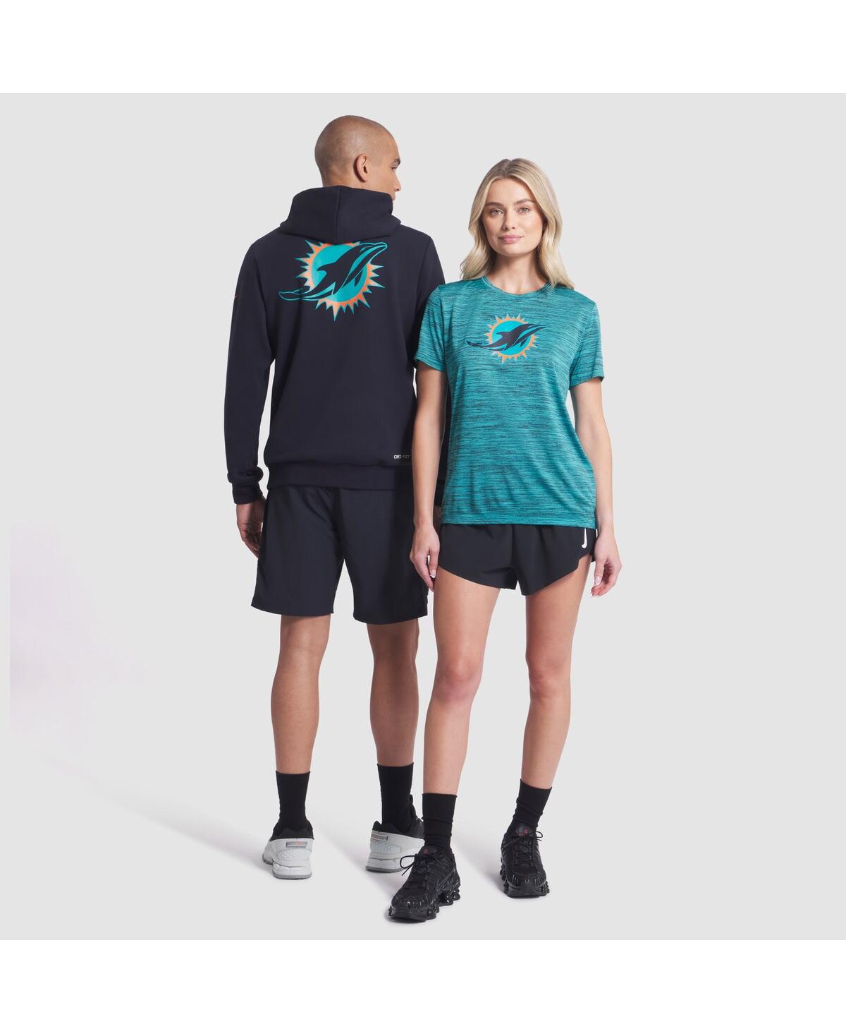 Nike Women's Turbo Green Miami Dolphins 2025 Rivalries Collection Sideline Velocity Dri-fit T-shirt In Blue