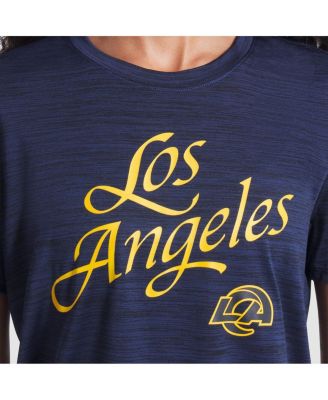 Women's Midnight Blue Los Angeles Rams 2025 Rivalries Collection Sideline Velocity Dri-FIT T-Shirt