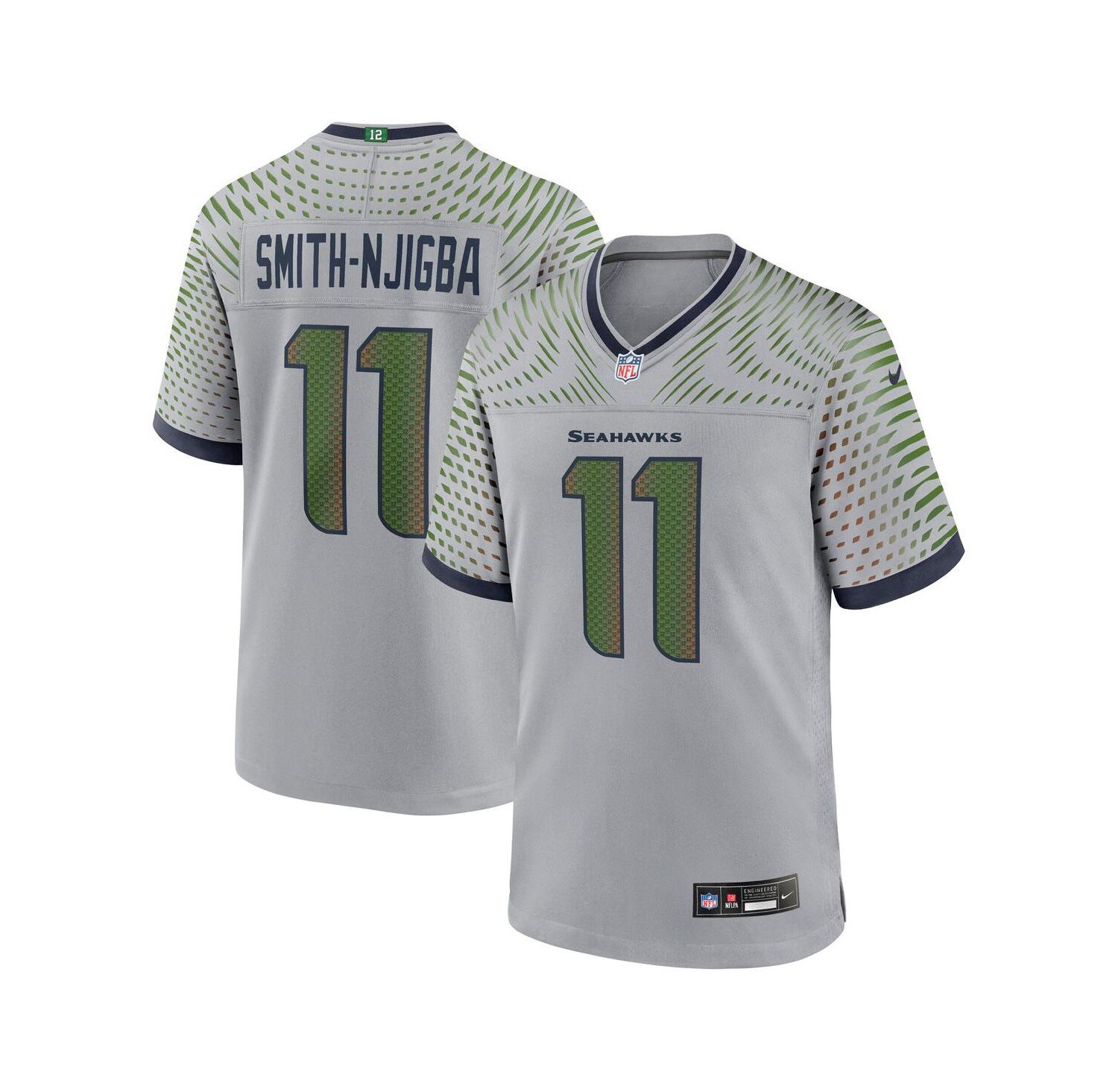 Men's Jaxon Smith-Njigba Wolf Gray Seattle Seahawks 2025 Rivalries Collection Game Jersey