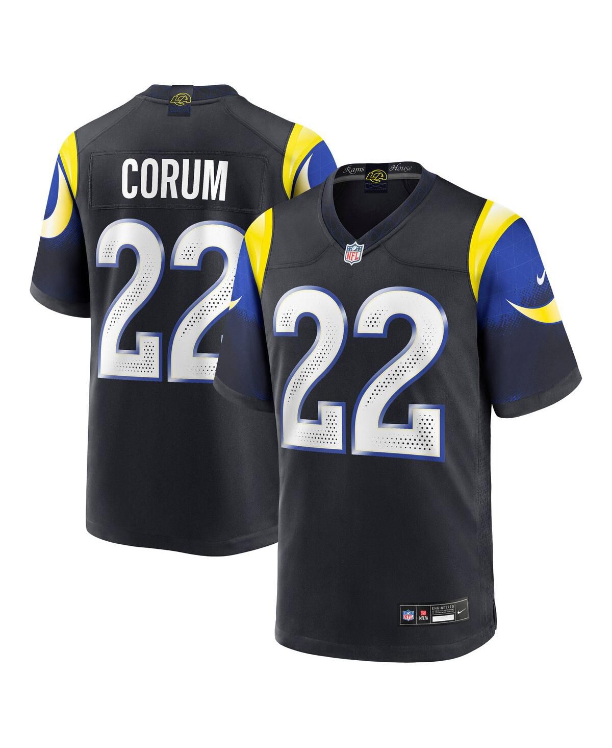 Мужская игровая майка Blake Corum Midnight Blue из коллекции Los Angeles Rams 2025 Rivalries Collection