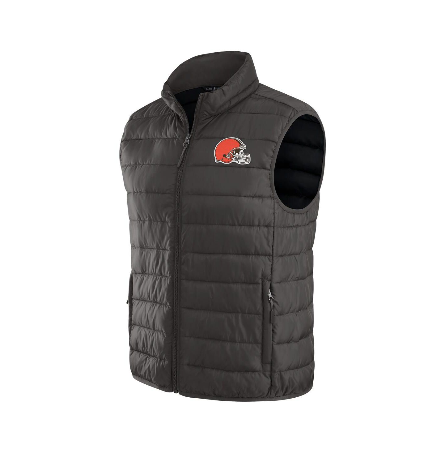 Мужской жилет Fanatics Darius Rucker Collection by x NFL Black Cleveland Browns Packable Full-Zip Vest with Travel Bag — фото 2