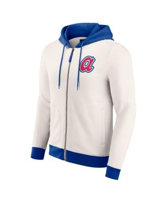 Darius Rucker Collection by Men's Cream Atlanta Braves Polar Fleece Full-Zip Hoodie