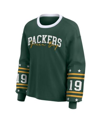 Women's Green Green Bay Packers Plus Size Sport Long-Sleeve T-Shirt