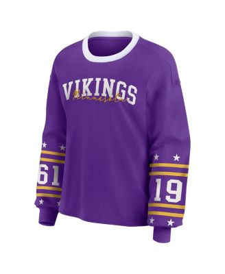 Women's Purple Minnesota Vikings Plus Size Sport Long-Sleeve T-Shirt
