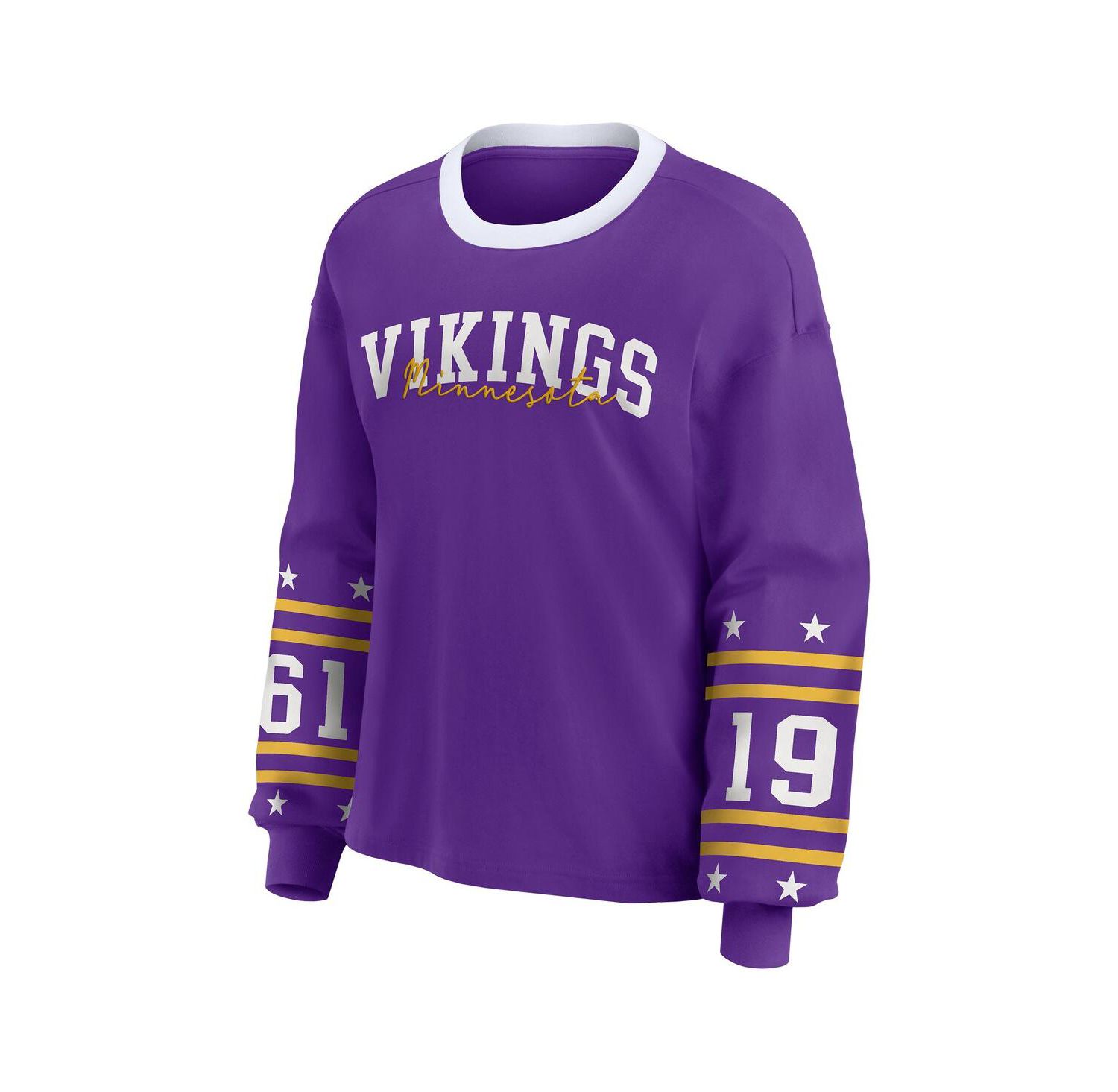 Women's Purple Minnesota Vikings Plus Size Sport Long-Sleeve T-Shirt