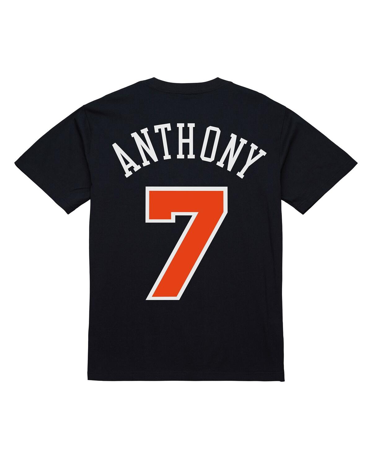Mitchell & Ness Men's Carmelo Anthony Black New York Knicks Ultimate Player Name Number T-shirt In Black