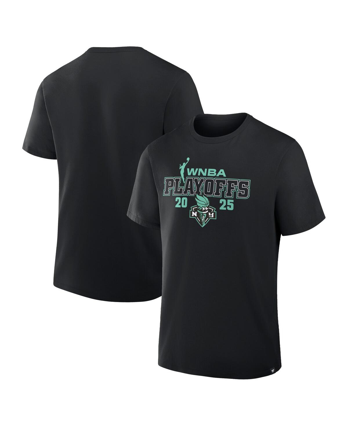 Fanatics Men's And Women's Black New York Liberty 2025 Wnba Playoffs T-shirt In Black