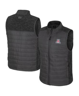 Colosseum - Men's Charcoal Arizona Wildcats Nightman Full-Zip Puffer Vest