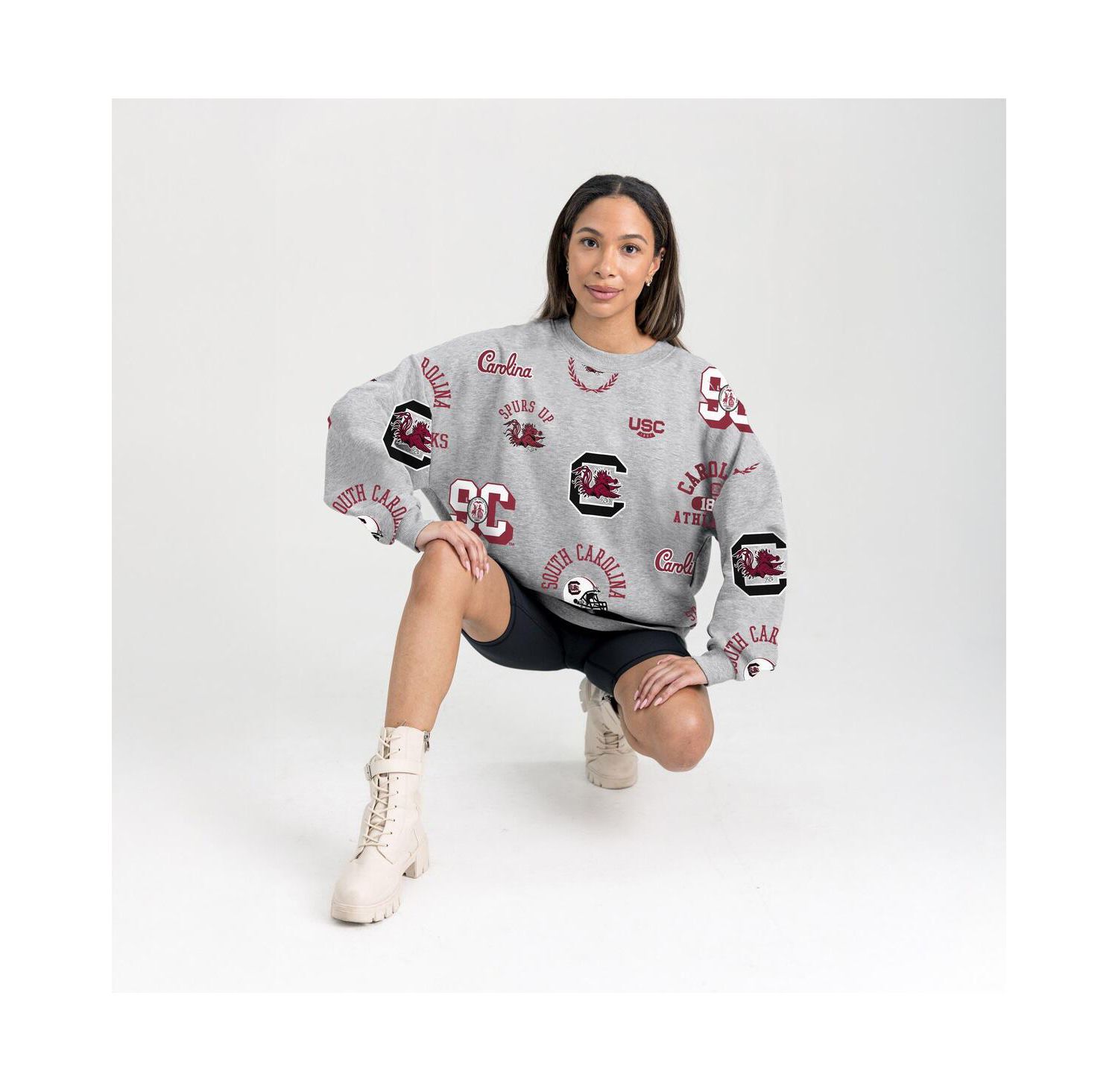 Women's Gray South Carolina Gamecocks Always on Repeat Fleece Sweatshirt