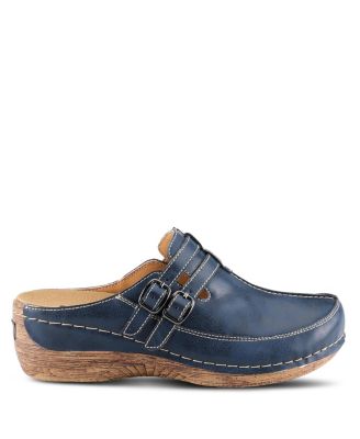 Happy Women's Slip-On Clog with Buckle Closure