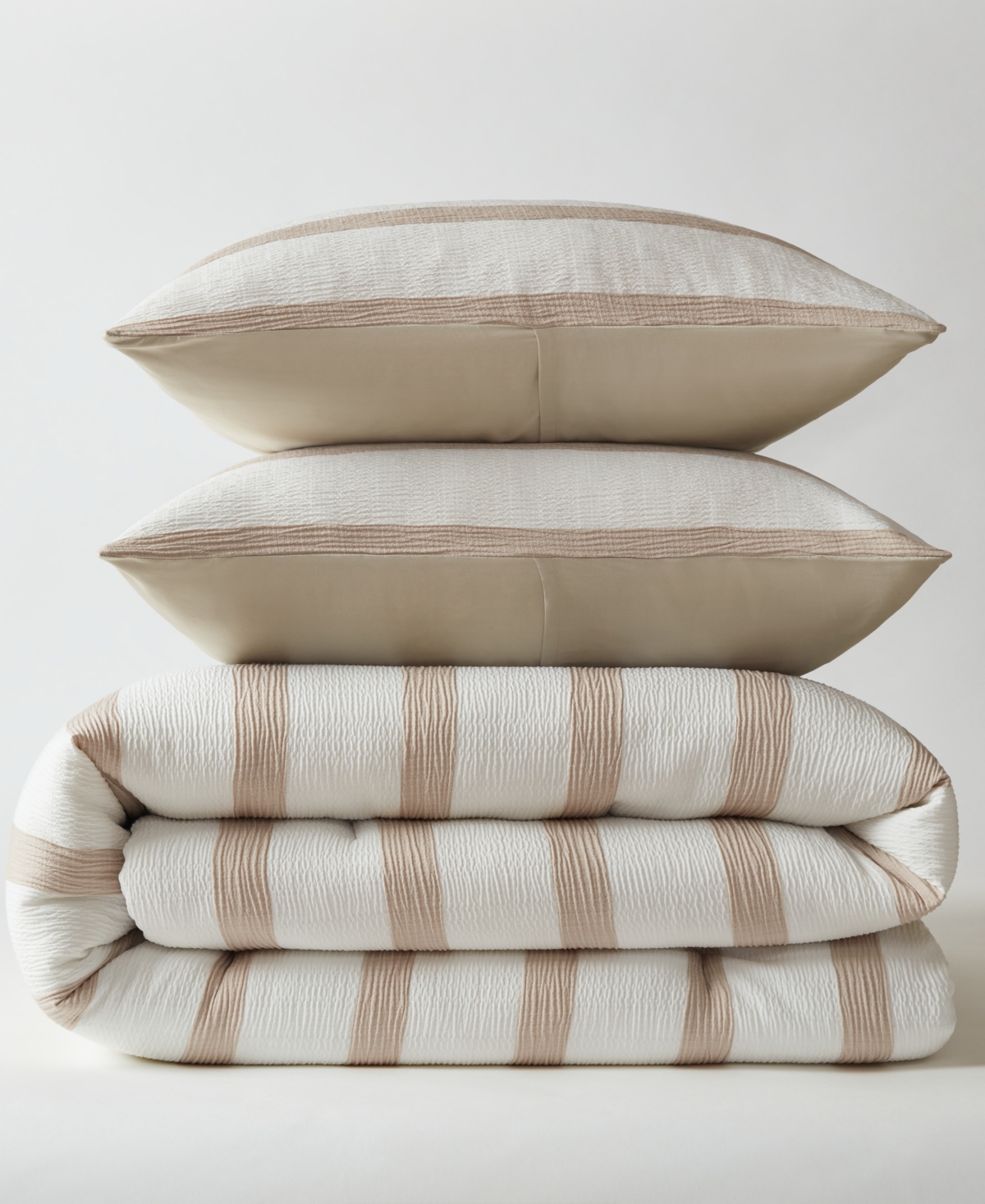 510 Design Merritt Yarn-dyed Striped 3-pc. Comforter Set, King/california King In Brown