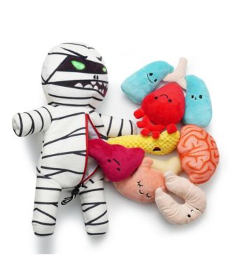 Nocciola 9-in-1 Zombie Plush Squeaky Dog Toys, Mummy Toys