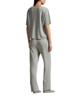 Women's 2-Piece Short Sleeves Top and Pants Pajama Set