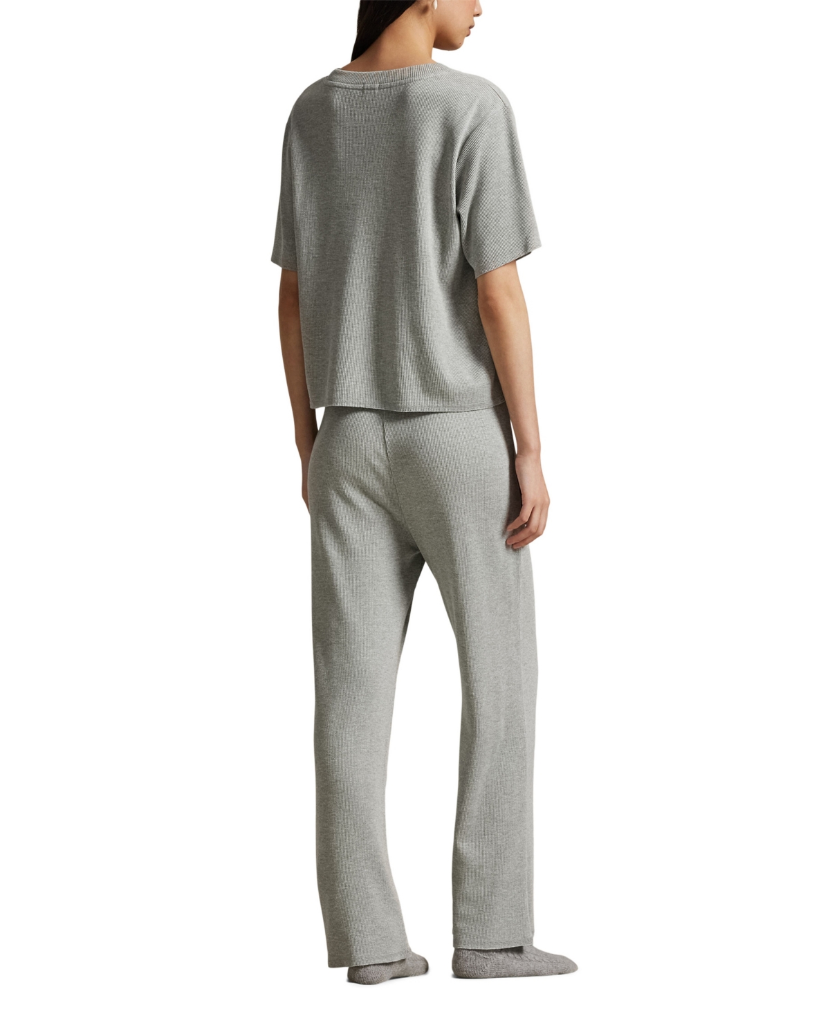 Polo Ralph Lauren Women's 2-Piece Short Sleeves Top and Pants Pajama Set