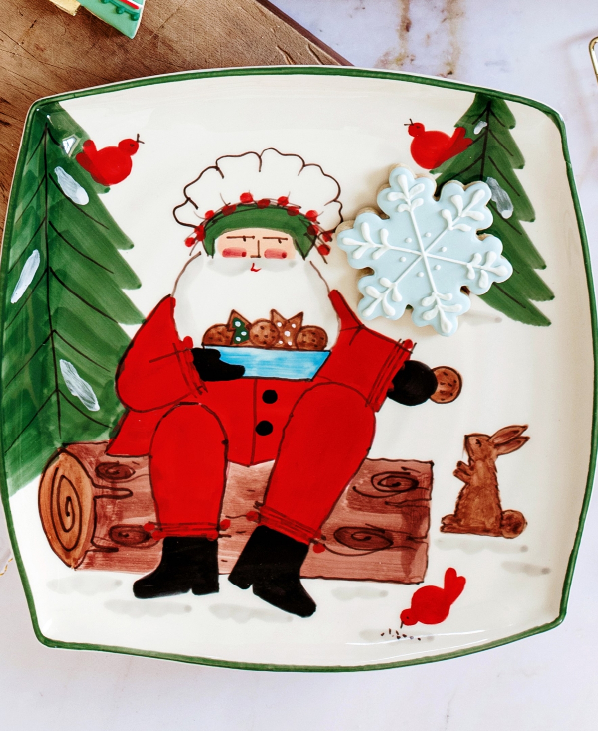 Vietri Old St. Nick 2025 Limited Edition Square Platter