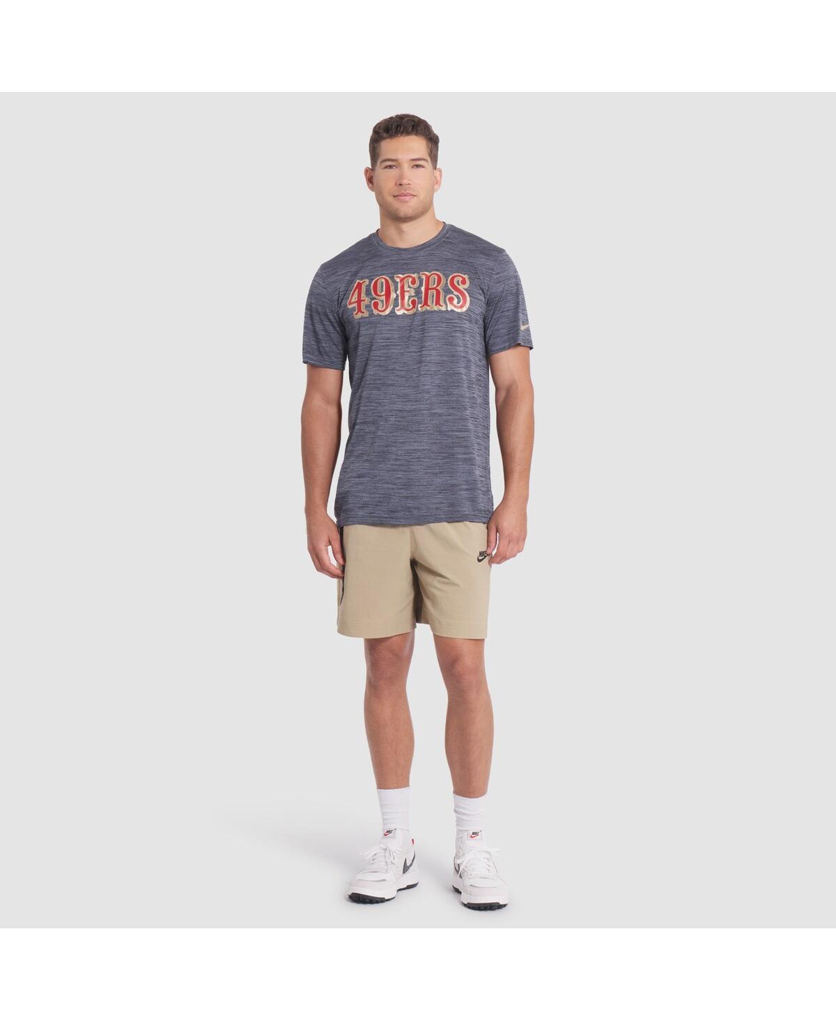 Nike Men's Black San Francisco 49ers 2025 Rivalries Collection Sideline Velocity Dri-fit T-shirt In Gray